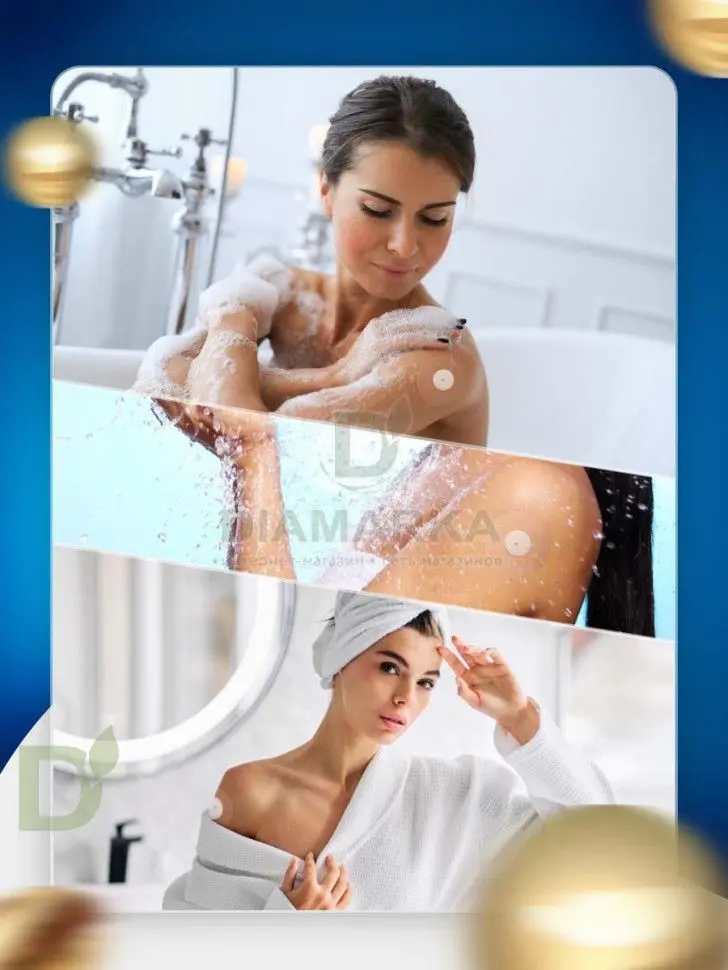 Тейпы водостойкие для датчика Freestyle Libre, Голубой, 10шт