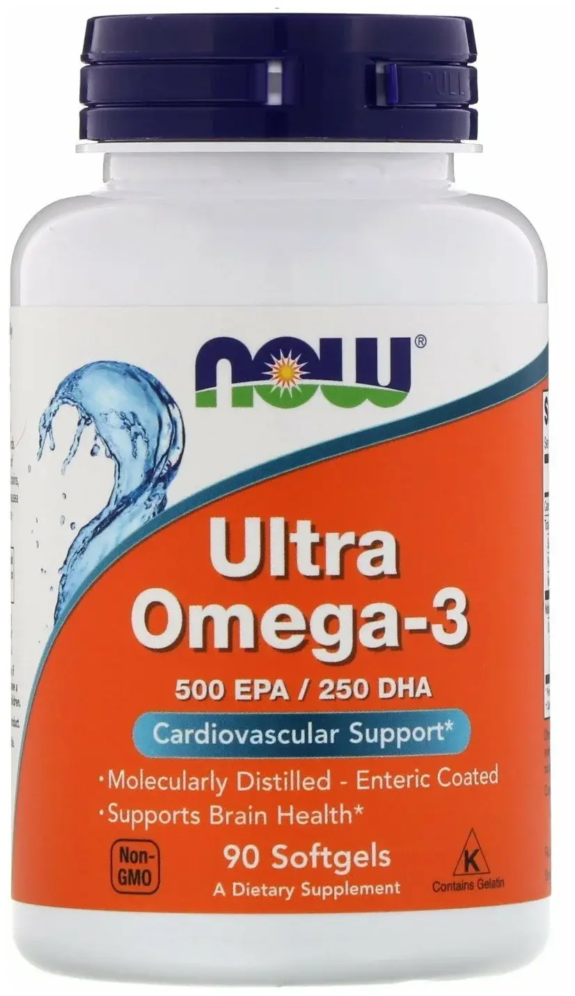Витамины NOW Омега-3 Защита сердечно-сосудистой системы, 500DHA/250EPA, 90 шт в Ростове-на-Дону