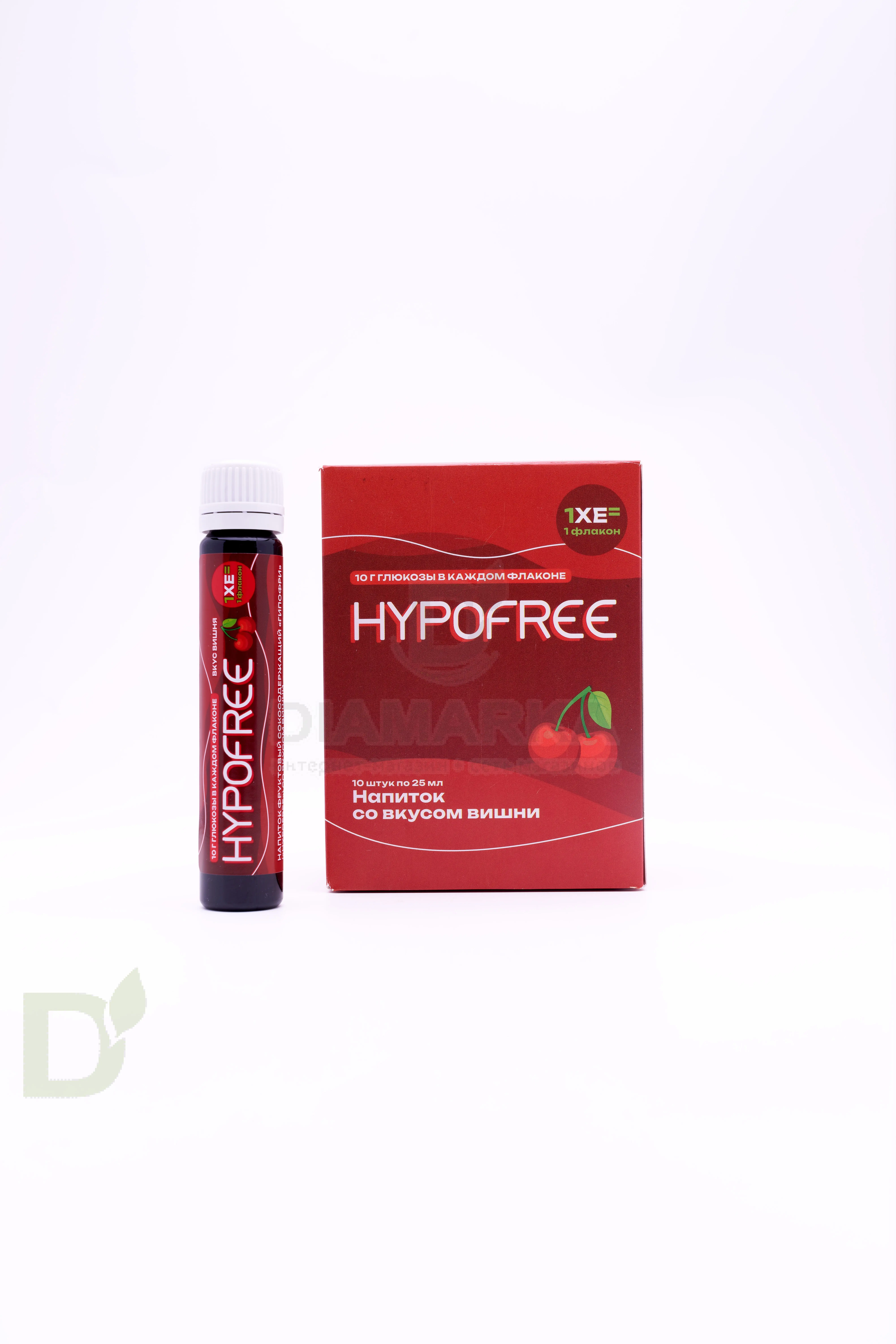 Напиток фруктовый HYPOFREE,(1ХЕ) Вишня, упак. 10 туб
