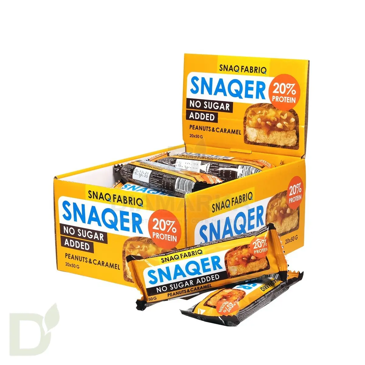 Батончик глазированный Snaq Fabriq Snaqer Арахис-Карамель, 50 гр.