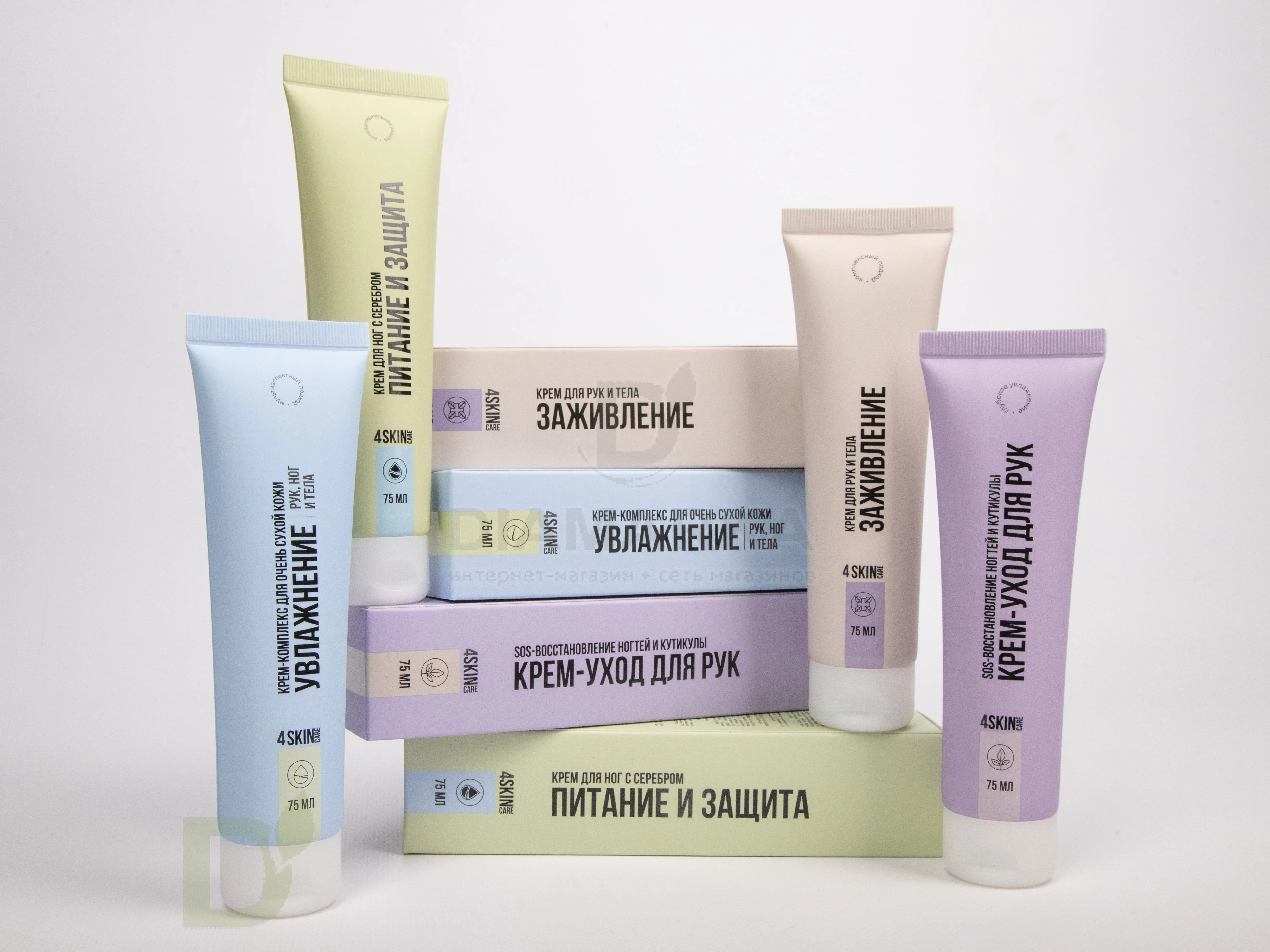 Крем 4SKINcare для ног Питание и защита с Ag+, 75мл