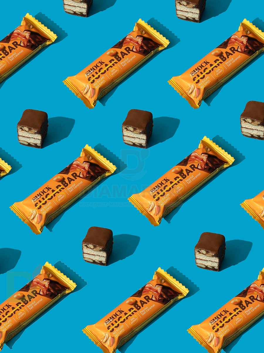 Батончик протеиновый FitnesShock Соленая карамель-Арахис 50гр. в Ростове-на-Дону