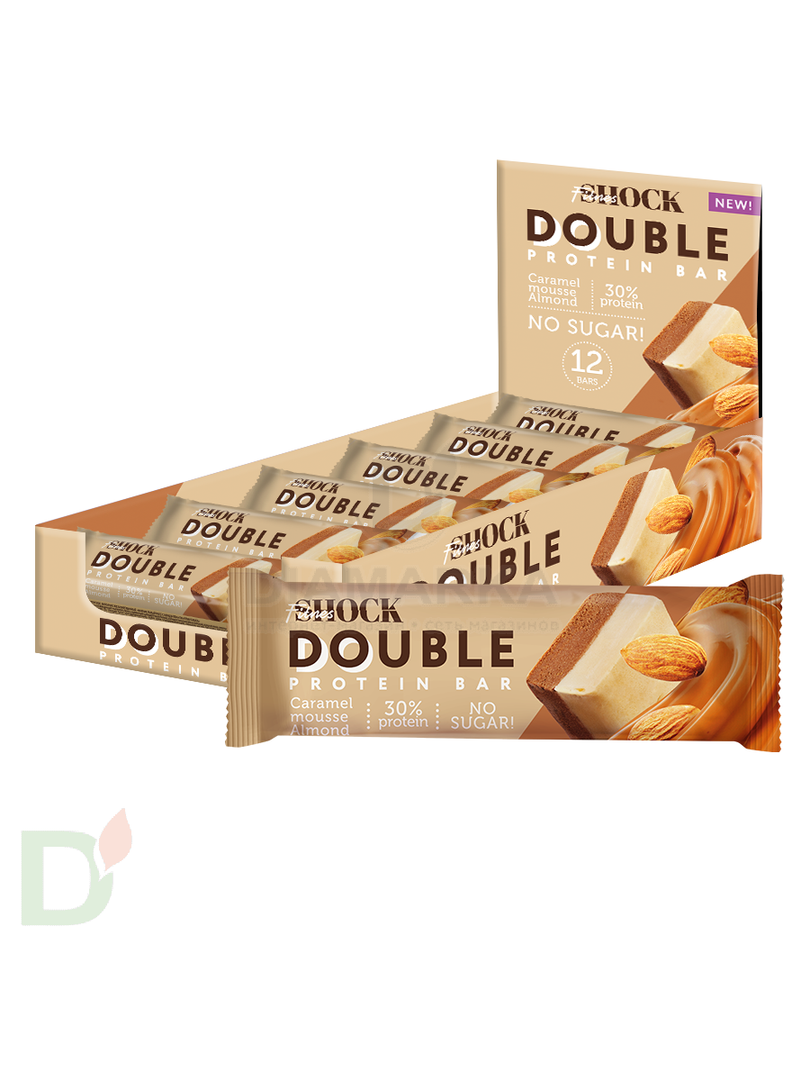 Батончик протеиновый FitnesShock Карамельный мусс с миндалем 40гр. в Ростове-на-Дону