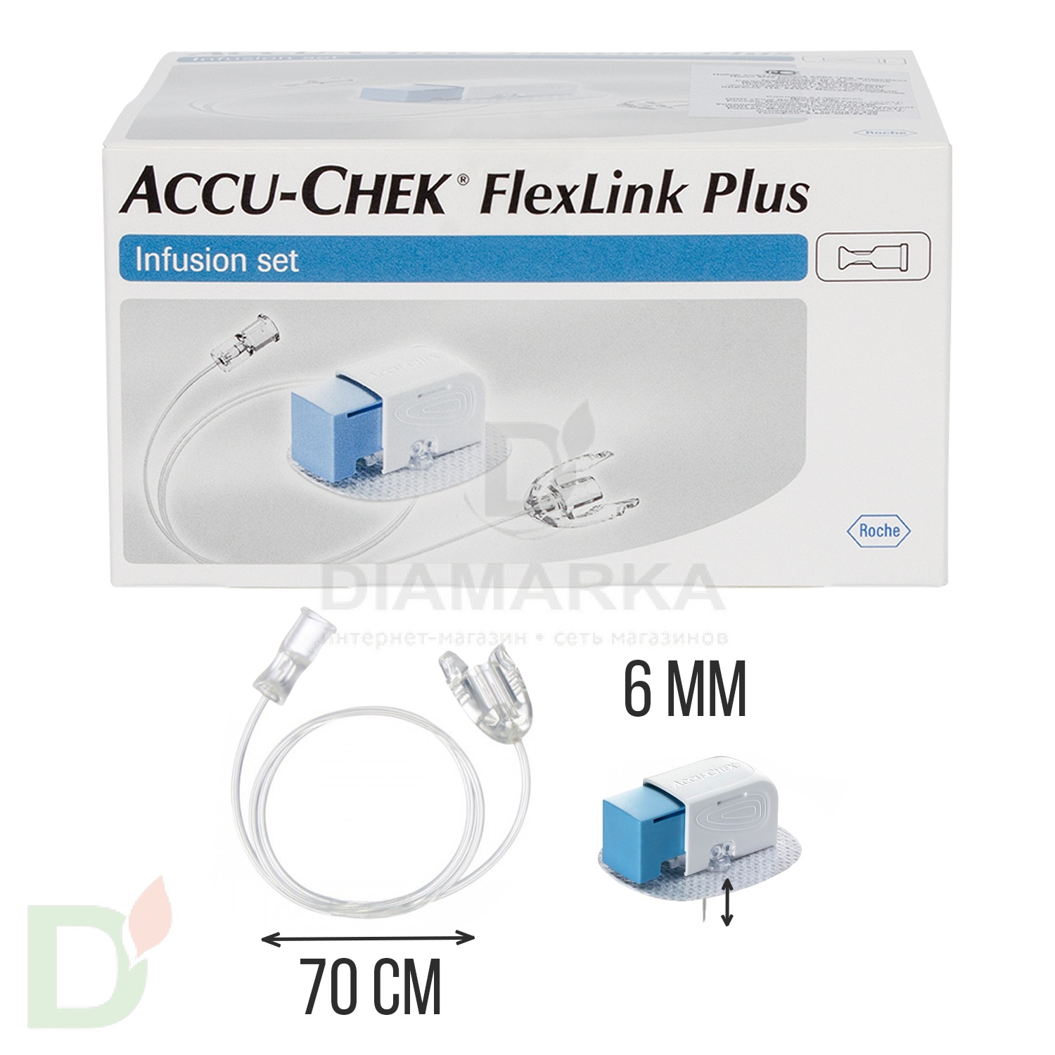 Акку-Чек ФлексЛинк Плюс 6/70, инфузионный набор, 1 шт. в Ростове-на-Дону