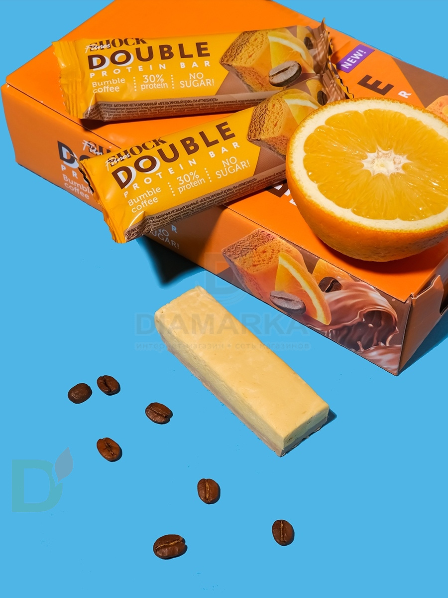 Батончик протеиновый FitnesShock Апельсиновый кофе 40гр. в Ростове-на-Дону
