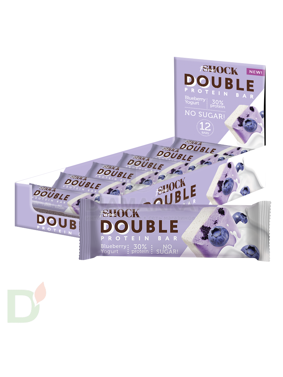 Батончик протеиновый FitnesShock Черничный йогурт 40гр. в Ростове-на-Дону