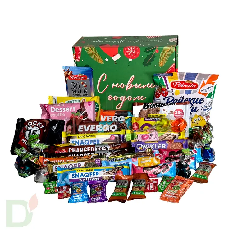 Подарок большой новогодний детский без сахара Новогоднее Чудо, 1185 гр