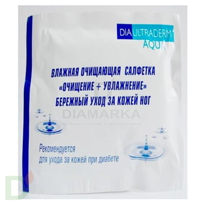 Увлажняющая салфетка для ухода за кожей ног Диаультрадерм® АКВА