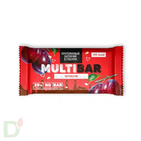 Батончик протеиновый Мультибар в глазури с черносливом 40гр в Ростове-на-Дону
