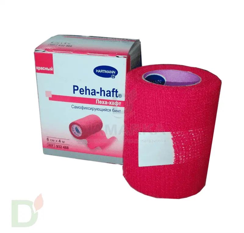 Бинт самофиксирующийся Пеха-хафт (Peha-haft), 6см х 4 м, Красный в Ростове-на-Дону