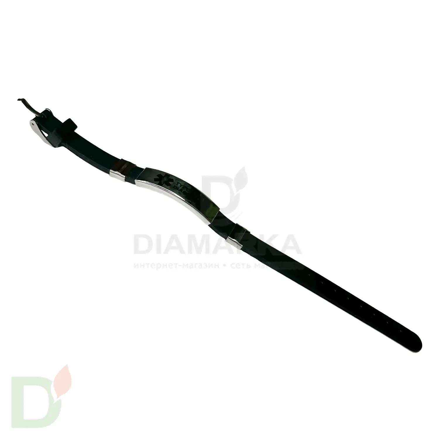 Браслет силиконовый Диабет 2 типа с застежкой (16-21см) в Ростове-на-Дону