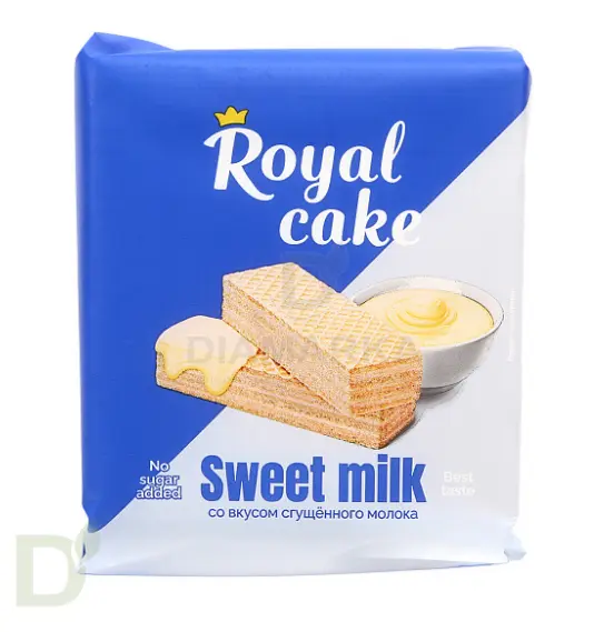 Вафли Royal cake со вкусом «СГУЩЕНОЕ МОЛОКО» без сахара, 120 г в Ростове-на-Дону